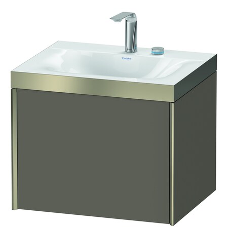 Duravit Xviu C-Bonded Wall-Mounted Vanity Flannel Gray Satin Matte XV4609EB190P